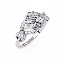 Oval Twist Lab Grown Diamond Ring