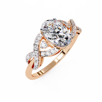 Oval Twist Lab Grown Diamond Ring