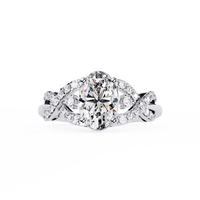 Oval Twist Lab Grown Diamond Ring