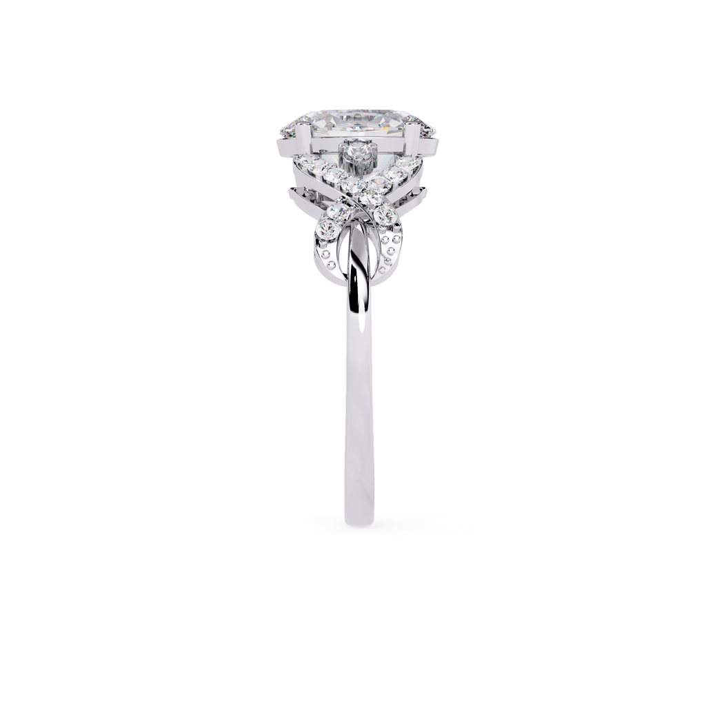 Oval Twist Lab Grown Diamond Ring