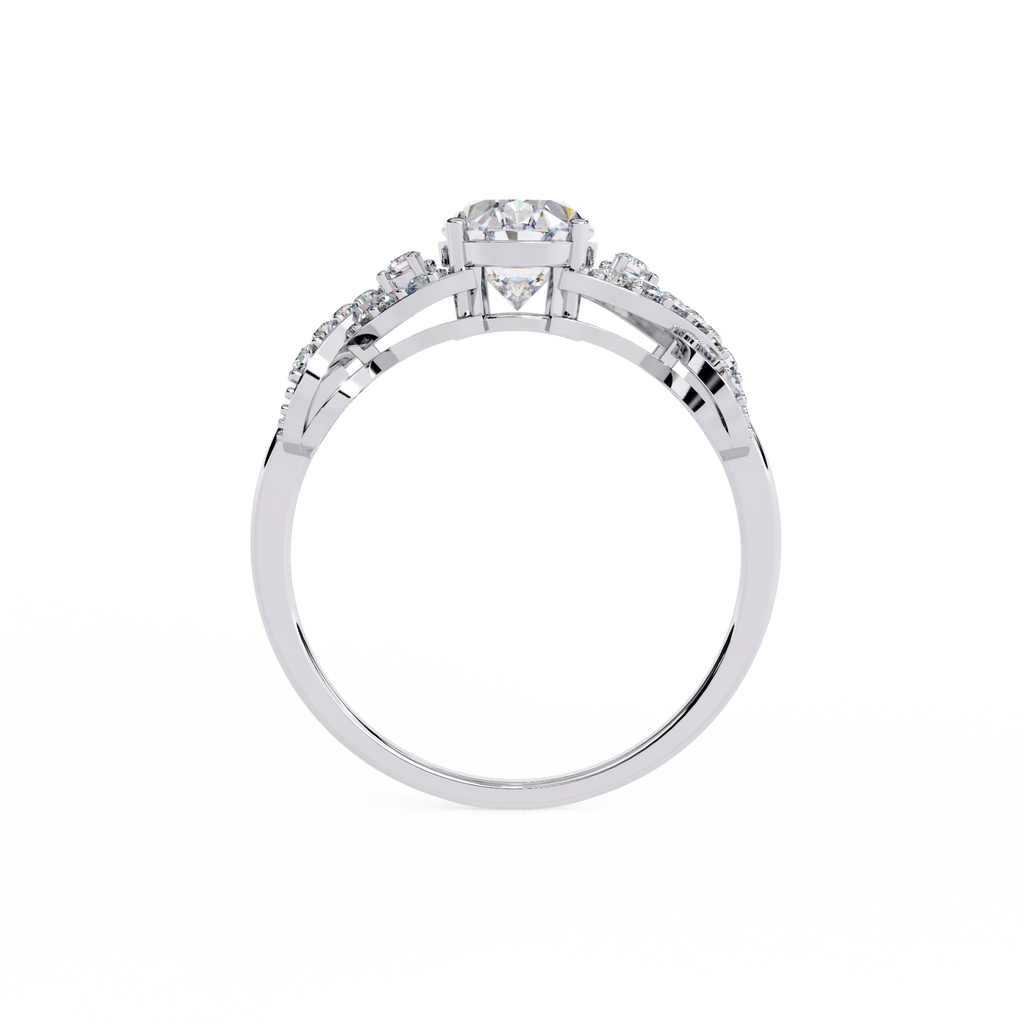 Oval Twist Lab Grown Diamond Ring
