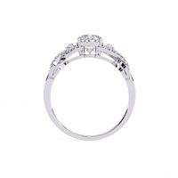 Oval Twist Lab Grown Diamond Ring