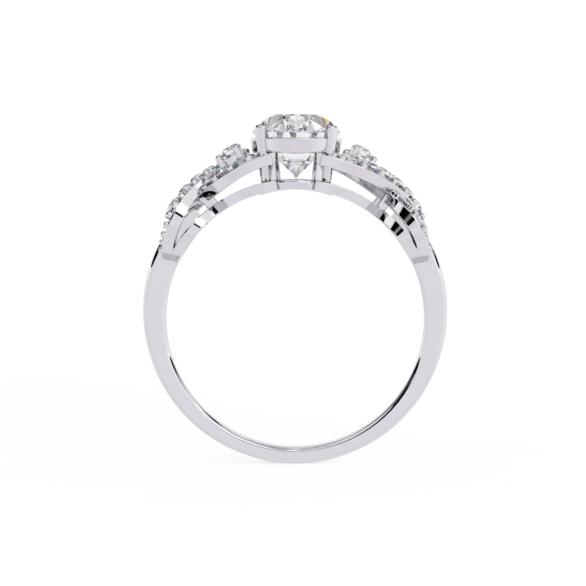 Oval Twist Lab Grown Diamond Ring