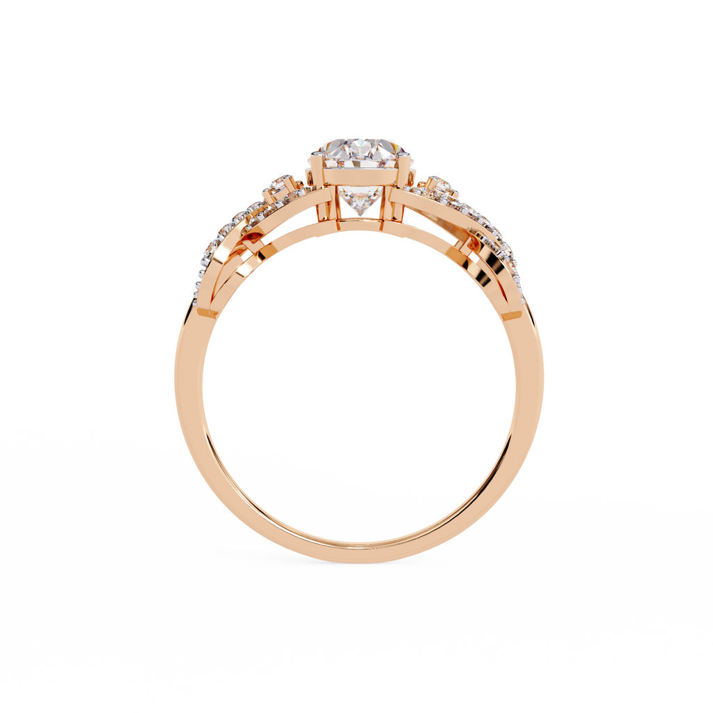 Oval Twist Lab Grown Diamond Ring