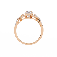 Oval Twist Lab Grown Diamond Ring