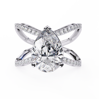Stunning Pear Lab Grown Diamond Ring