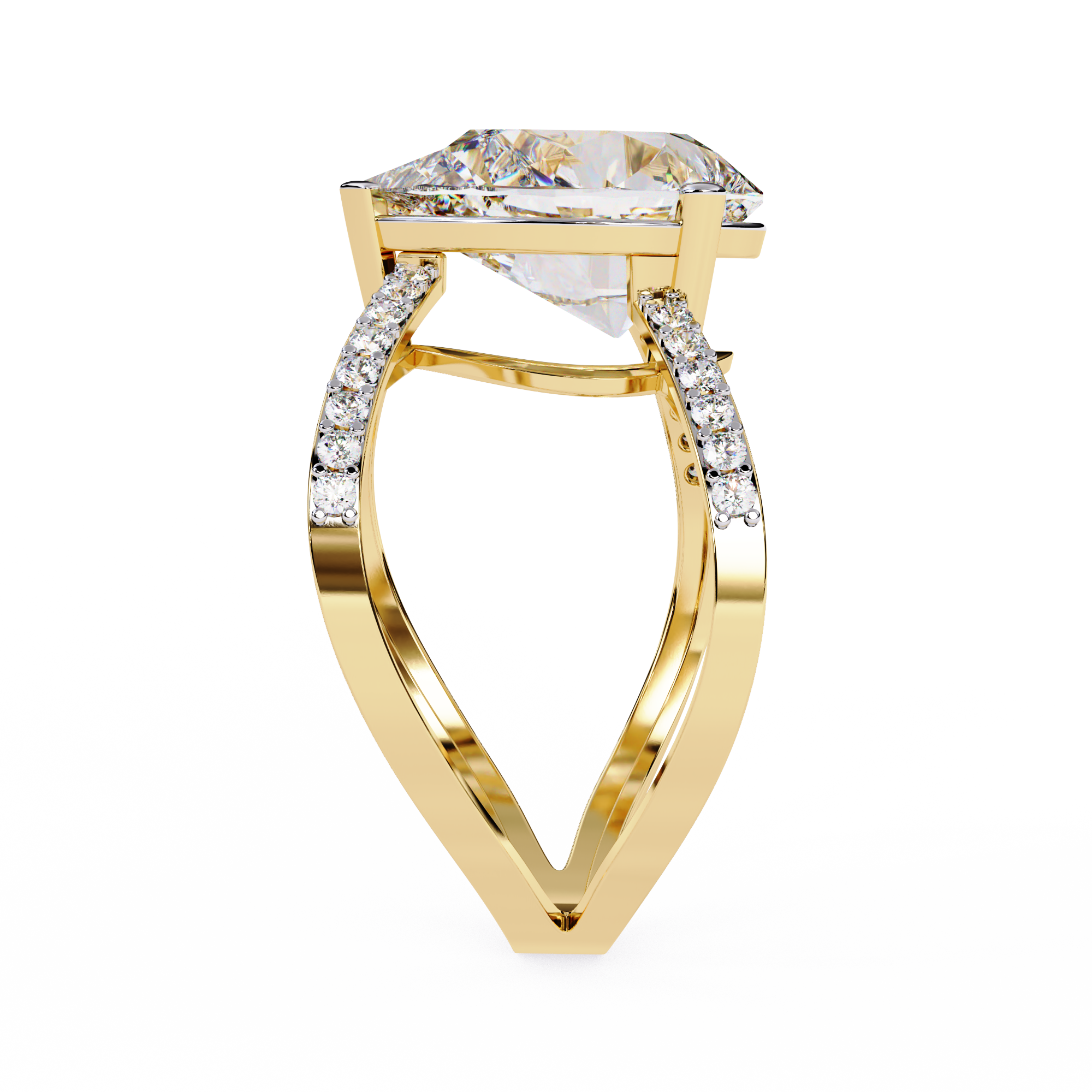 Stunning Pear Lab Grown Diamond Ring