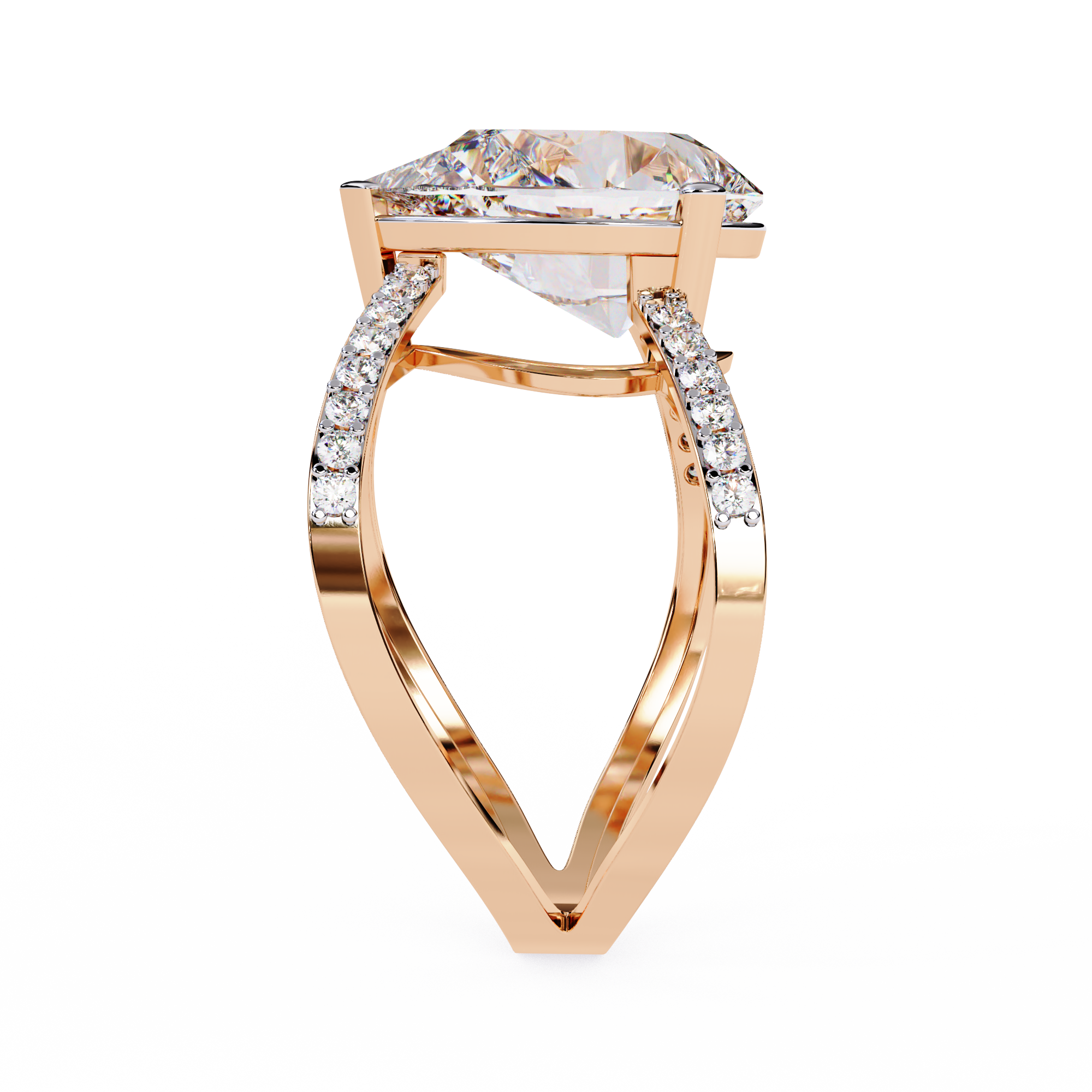 Stunning Pear Lab Grown Diamond Ring
