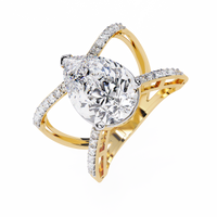 Stunning Pear Lab Grown Diamond Ring