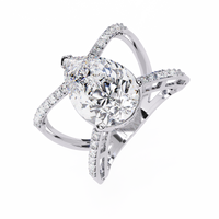 Stunning Pear Lab Grown Diamond Ring