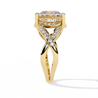 Bold Princess Cut Lab Grown Diamond Ring