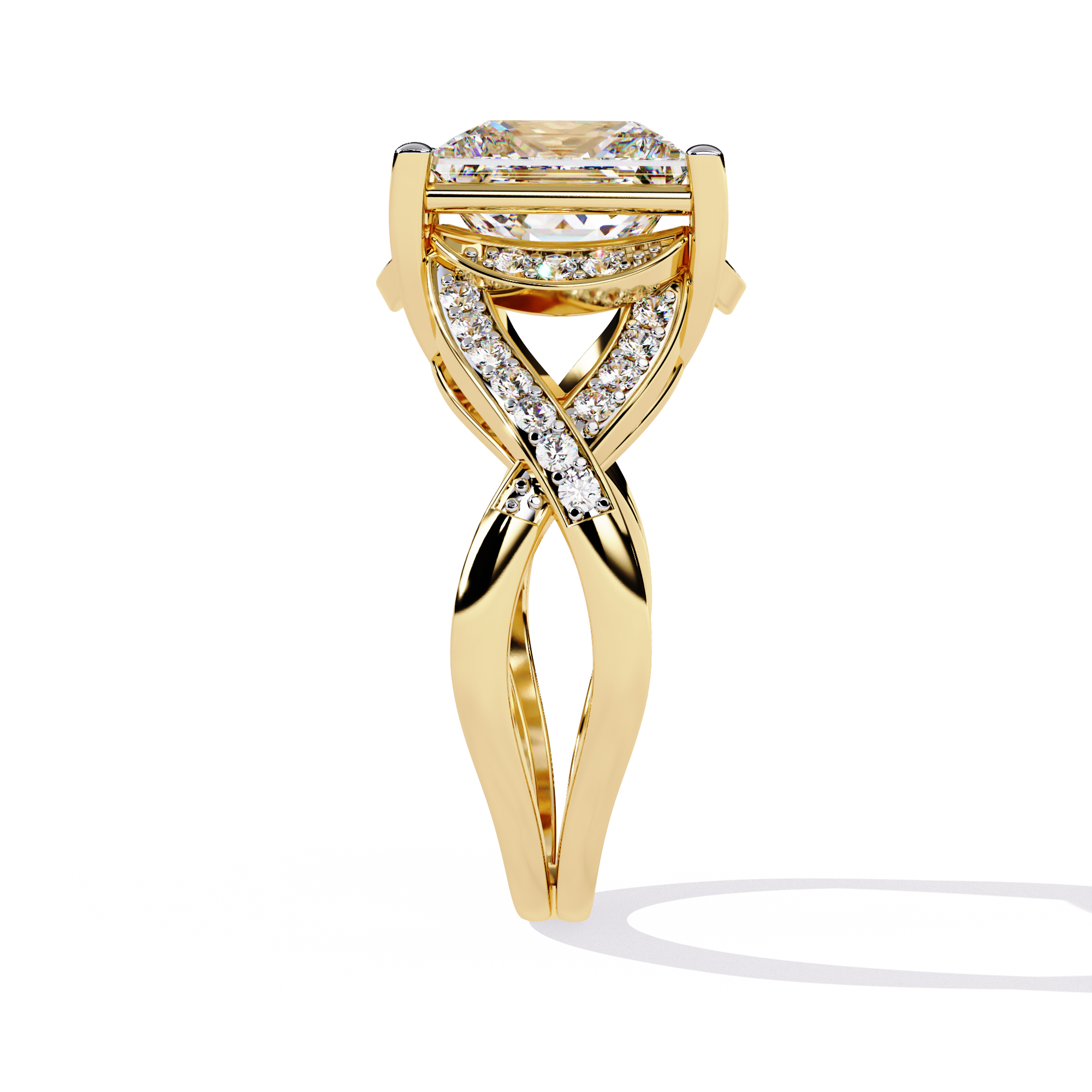 Bold Princess Cut Lab Grown Diamond Ring