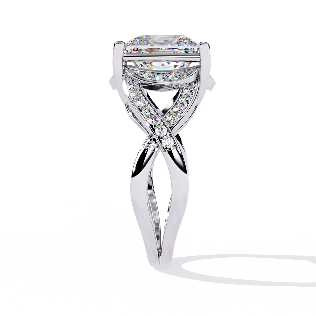 Bold Princess Cut Lab Grown Diamond Ring