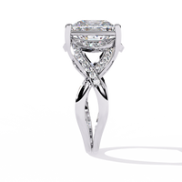 Bold Princess Cut Lab Grown Diamond Ring