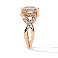 Bold Princess Cut Lab Grown Diamond Ring