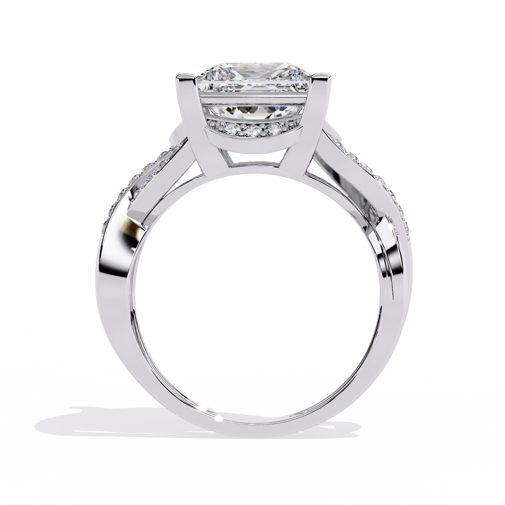 Bold Princess Cut Lab Grown Diamond Ring