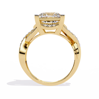 Bold Princess Cut Lab Grown Diamond Ring