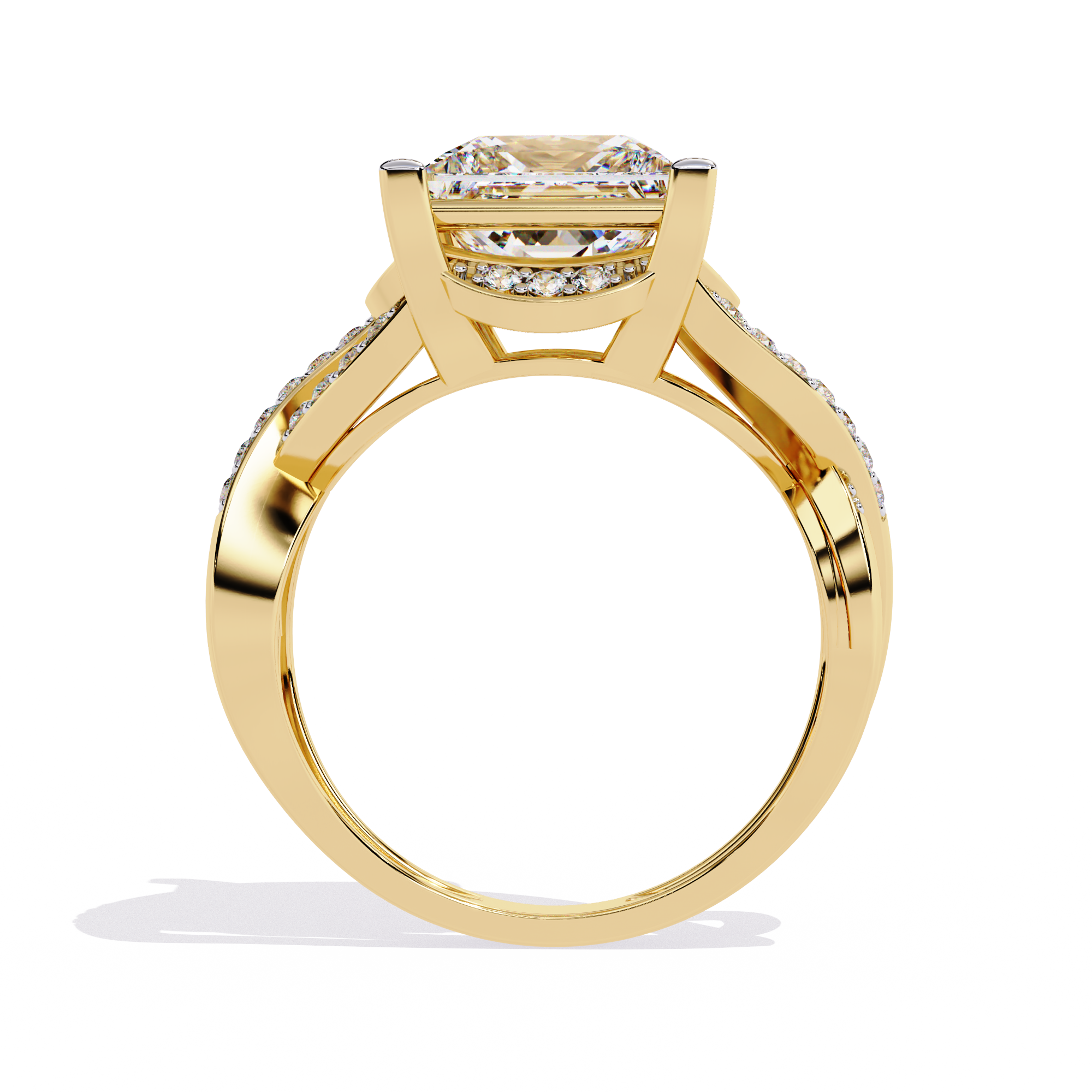 Bold Princess Cut Lab Grown Diamond Ring