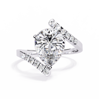 Modern Pear Cut Lab Grown Diamond Ring