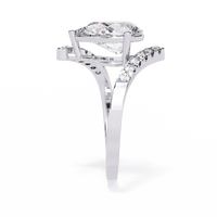 Modern Pear Cut Lab Grown Diamond Ring