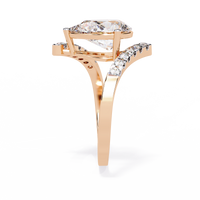 Modern Pear Cut Lab Grown Diamond Ring