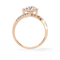 Modern Pear Cut Lab Grown Diamond Ring