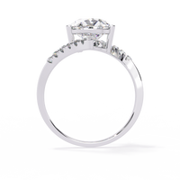 Modern Pear Cut Lab Grown Diamond Ring