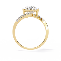 Modern Pear Cut Lab Grown Diamond Ring