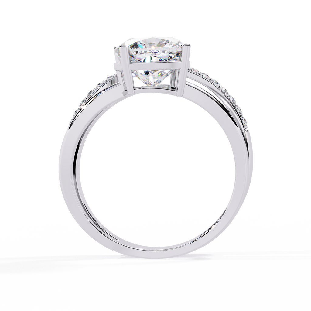 Elegant Cushion Cut Lab Grown Diamond Ring