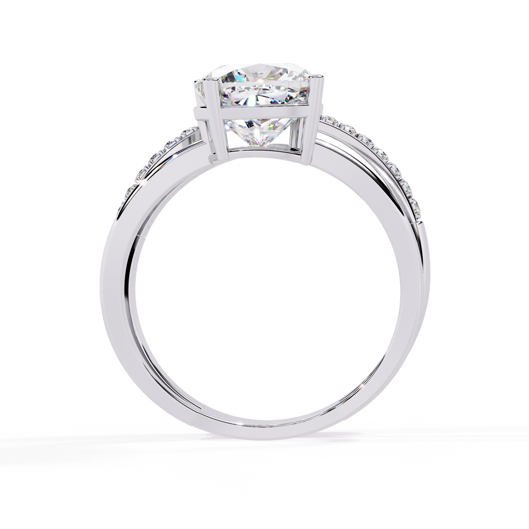 Elegant Cushion Cut Lab Grown Diamond Ring
