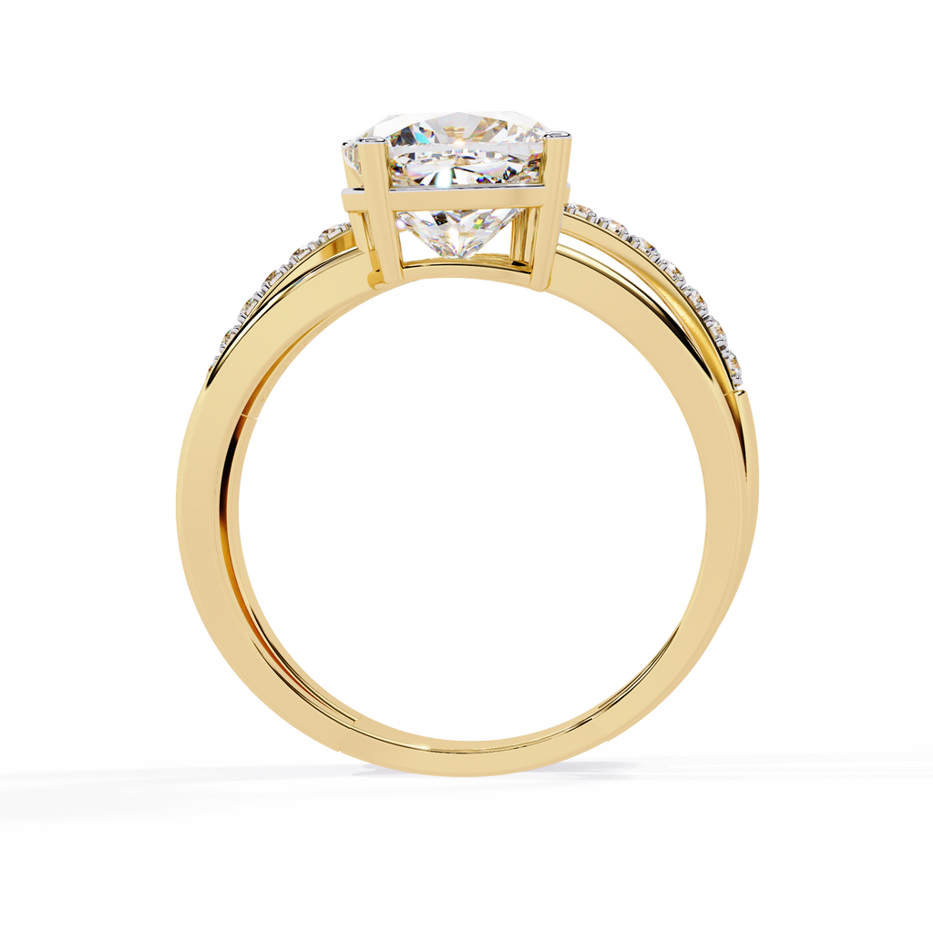 Elegant Cushion Cut Lab Grown Diamond Ring