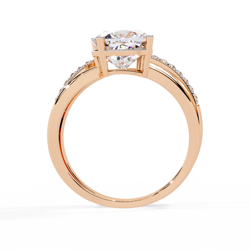 Elegant Cushion Cut Lab Grown Diamond Ring