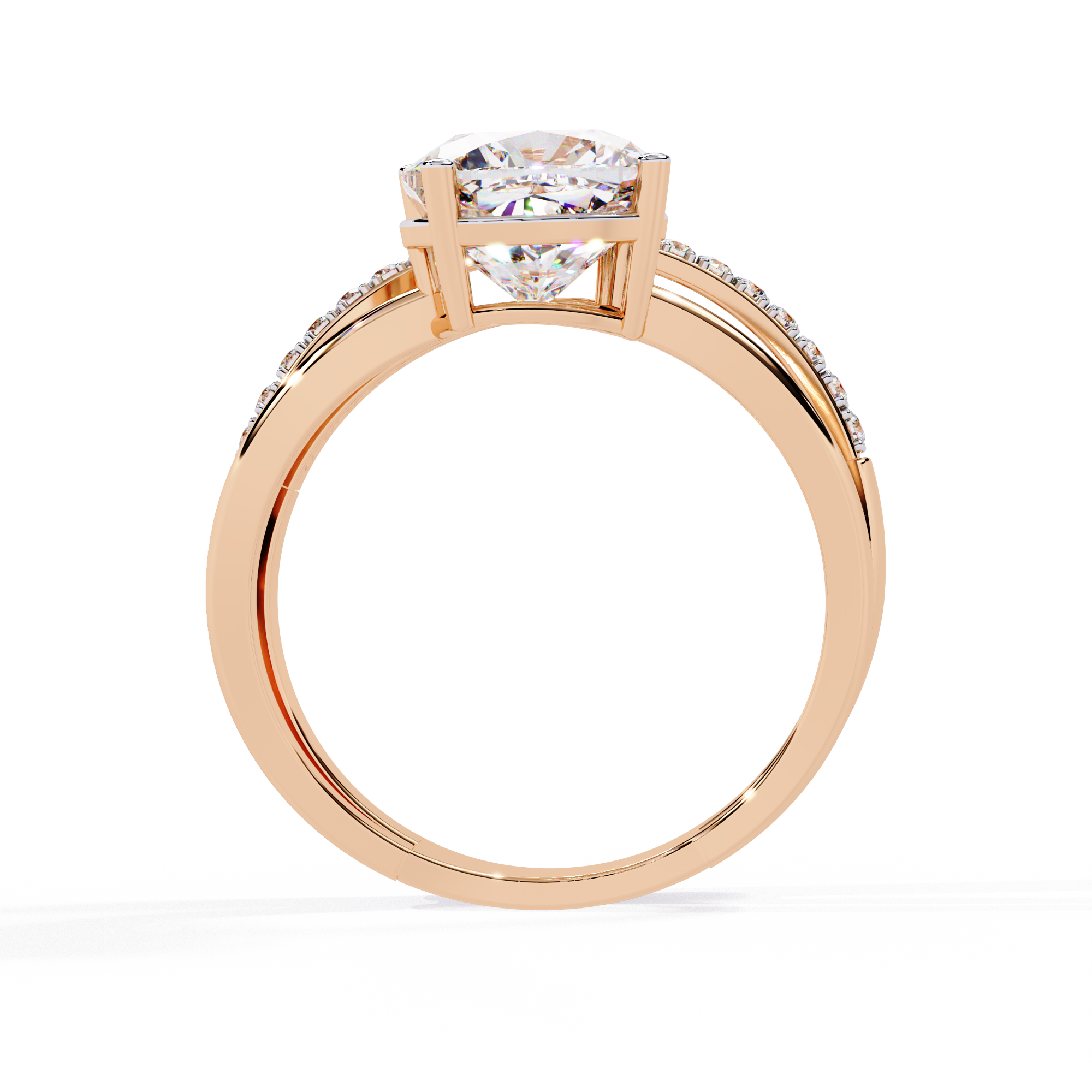 Elegant Cushion Cut Lab Grown Diamond Ring