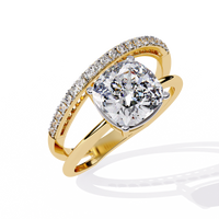 Elegant Cushion Cut Lab Grown Diamond Ring