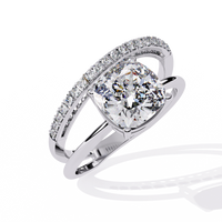 Elegant Cushion Cut Lab Grown Diamond Ring