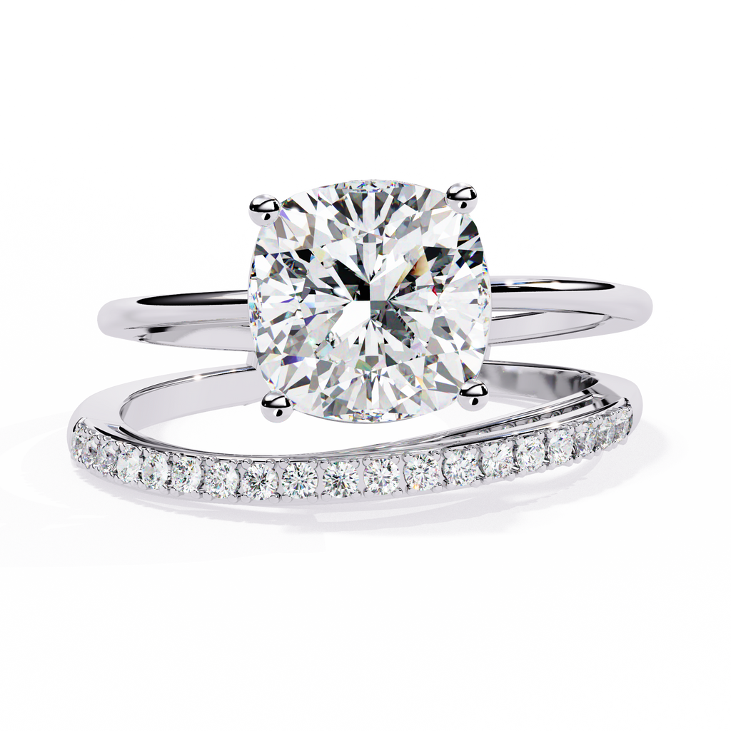 Elegant Cushion Cut Lab Grown Diamond Ring