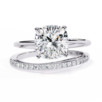 Elegant Cushion Cut Lab Grown Diamond Ring