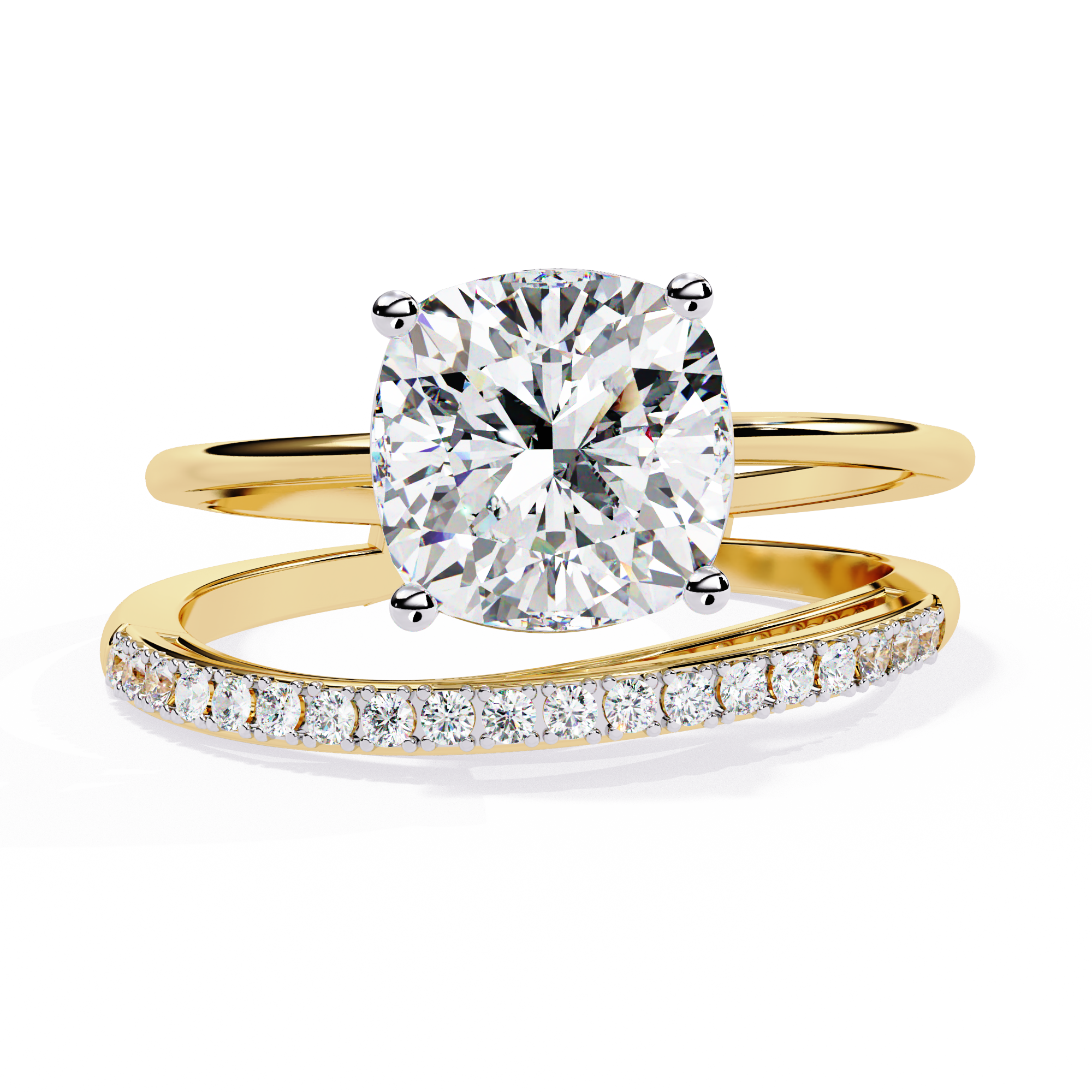 Elegant Cushion Cut Lab Grown Diamond Ring