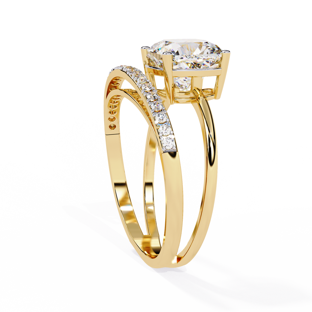Elegant Cushion Cut Lab Grown Diamond Ring