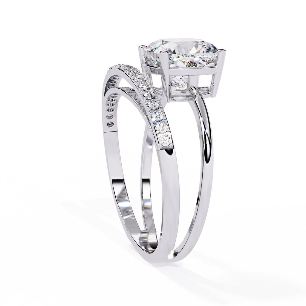 Elegant Cushion Cut Lab Grown Diamond Ring