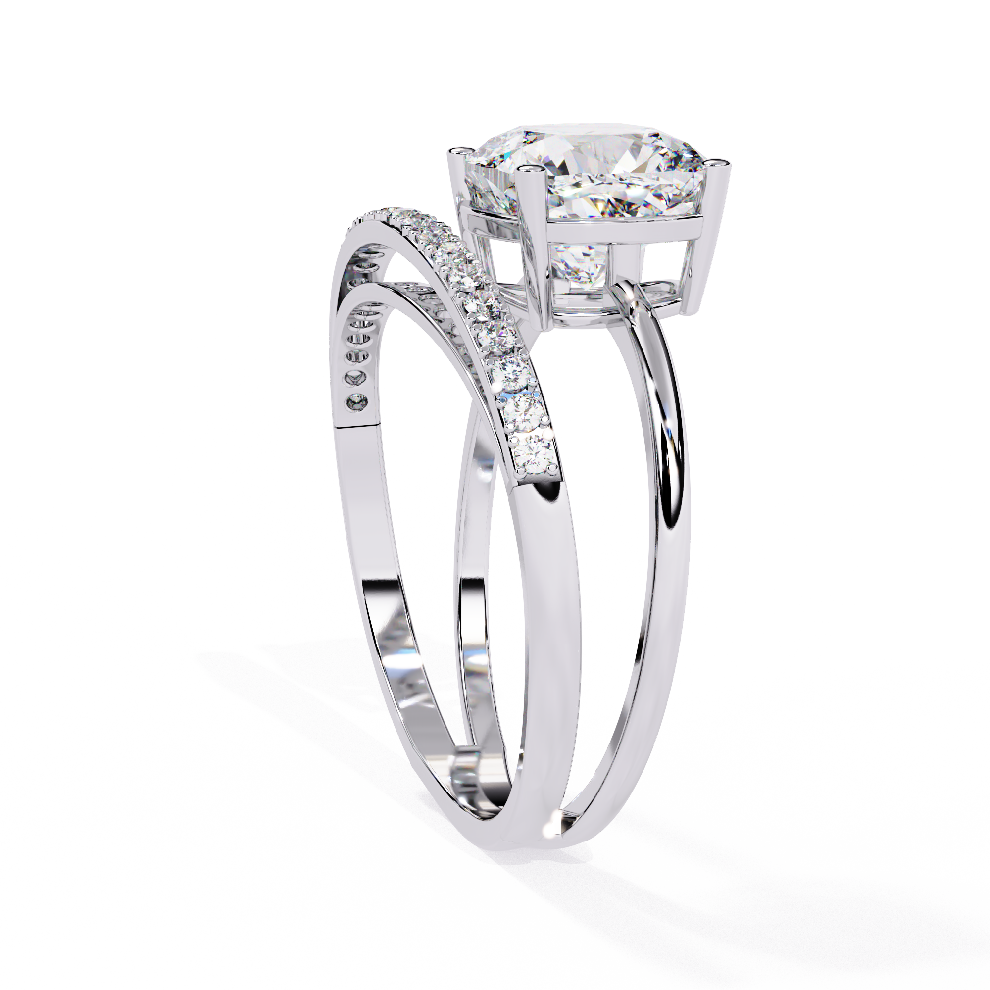 Elegant Cushion Cut Lab Grown Diamond Ring