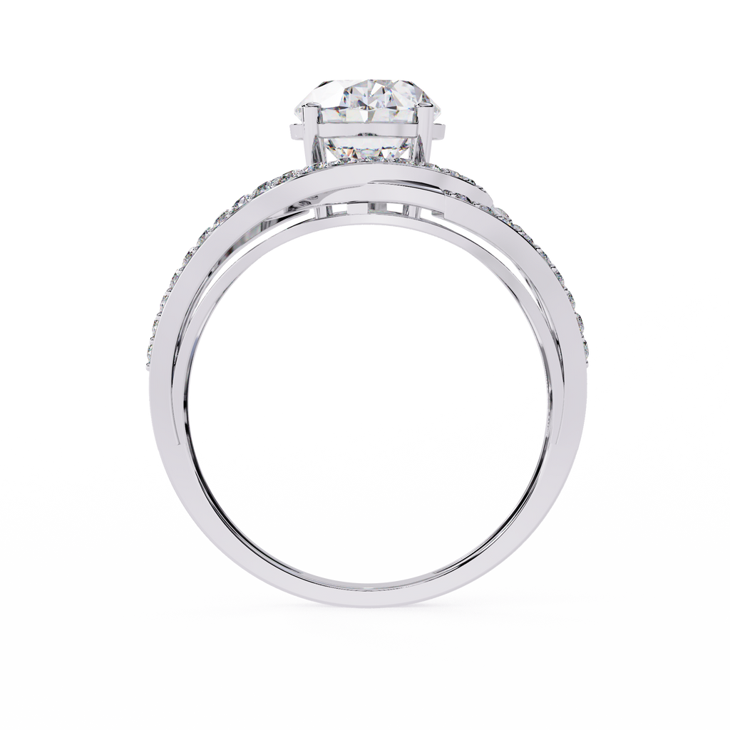 Oval Grandeur Lab Grown Diamond Ring in 14K Gold