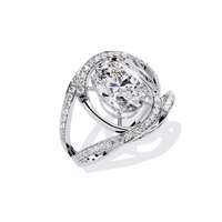 Oval Grandeur Lab Grown Diamond Ring in 14K Gold