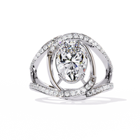 Oval Grandeur Lab Grown Diamond Ring in 14K Gold