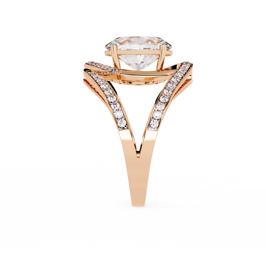 Oval Grandeur Lab Grown Diamond Ring in 14K Gold
