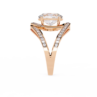 Oval Grandeur Lab Grown Diamond Ring in 14K Gold