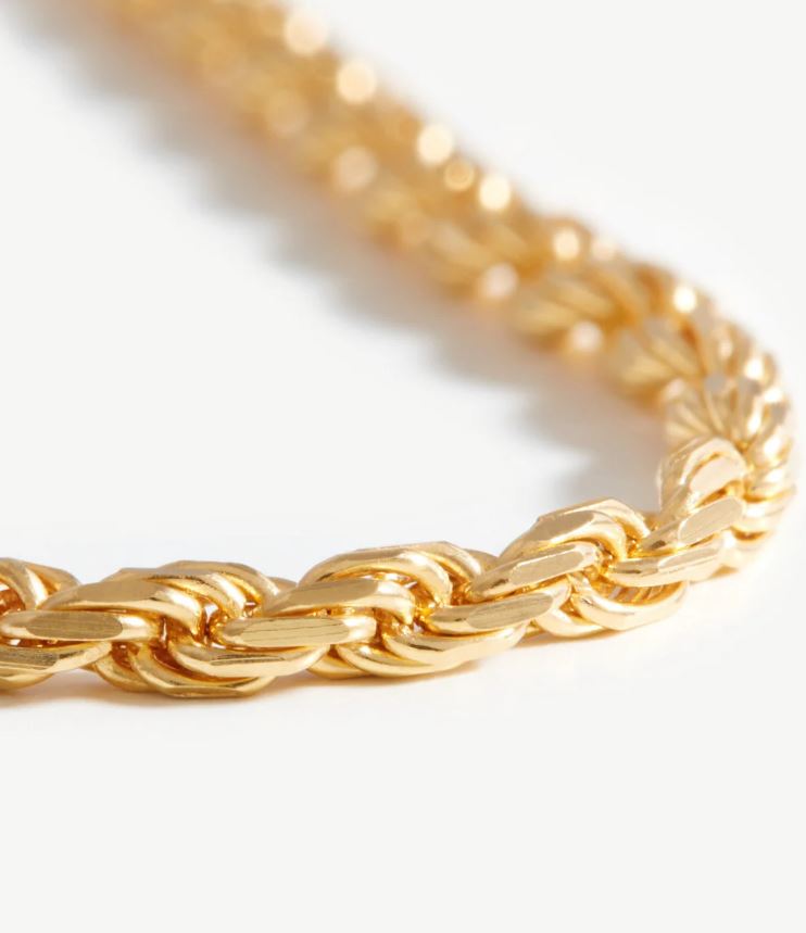 Italian 14K  Yellow Real Gold  4mm Diamond Cut Rope Chain Necklace (18"-24")