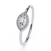 Marquise Halo Lab Grown Diamond Ring
