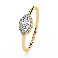 Marquise Halo Lab Grown Diamond Ring