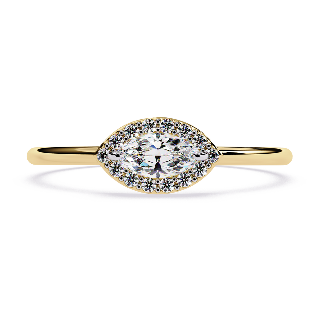 Marquise Halo Lab Grown Diamond Ring
